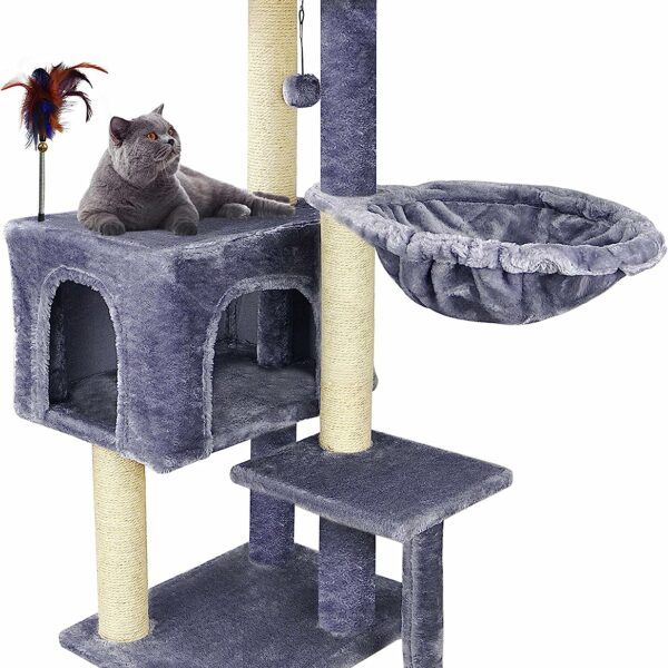 AIWIKIDE 002G Cat Tree has Scratching Toy with a Ball Activity