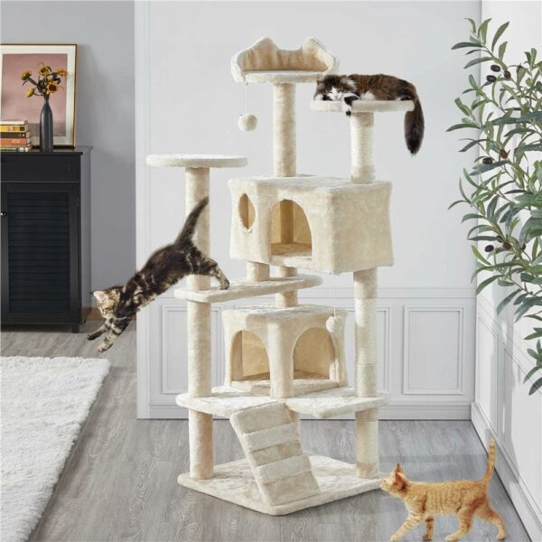 Yaheetech 54in Cat Tree Tower Condo Furniture Scratch Post
