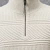 Quarter-Zip Mock Neck Sherpa-Lined-Collar Sweater