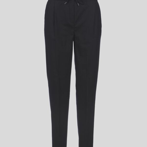 TINA TROUSERS IN BLACK FLANNEL