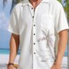 Hawaiian Shirt Short Sleeves Coconut Printed