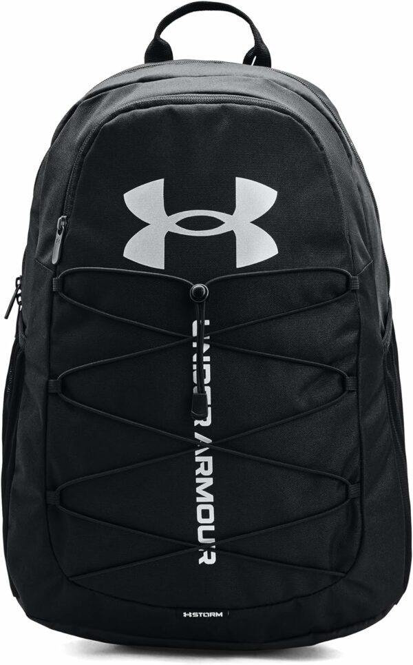 Under Armour Unisex-Adult Hustle Sport Backpack , Black (001)/Silver , One Size Fits All